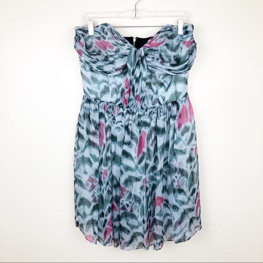 ERIN Erin‎ Fetherston Multi Print Strapless Dress